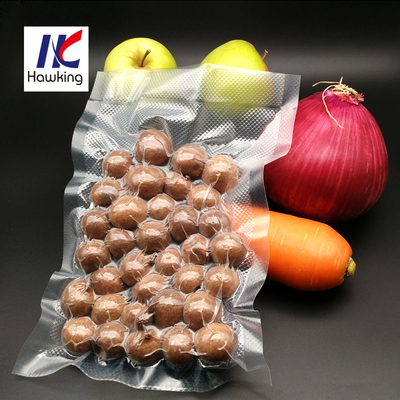 Nylon PE Plastic Embossed Vacuum Bag Food Packaging Pouch Recyclable